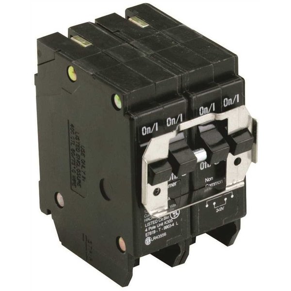 Eaton Circuit Breaker, BR Series 30/50A, 4 Pole, 120/240V AC BQC230250